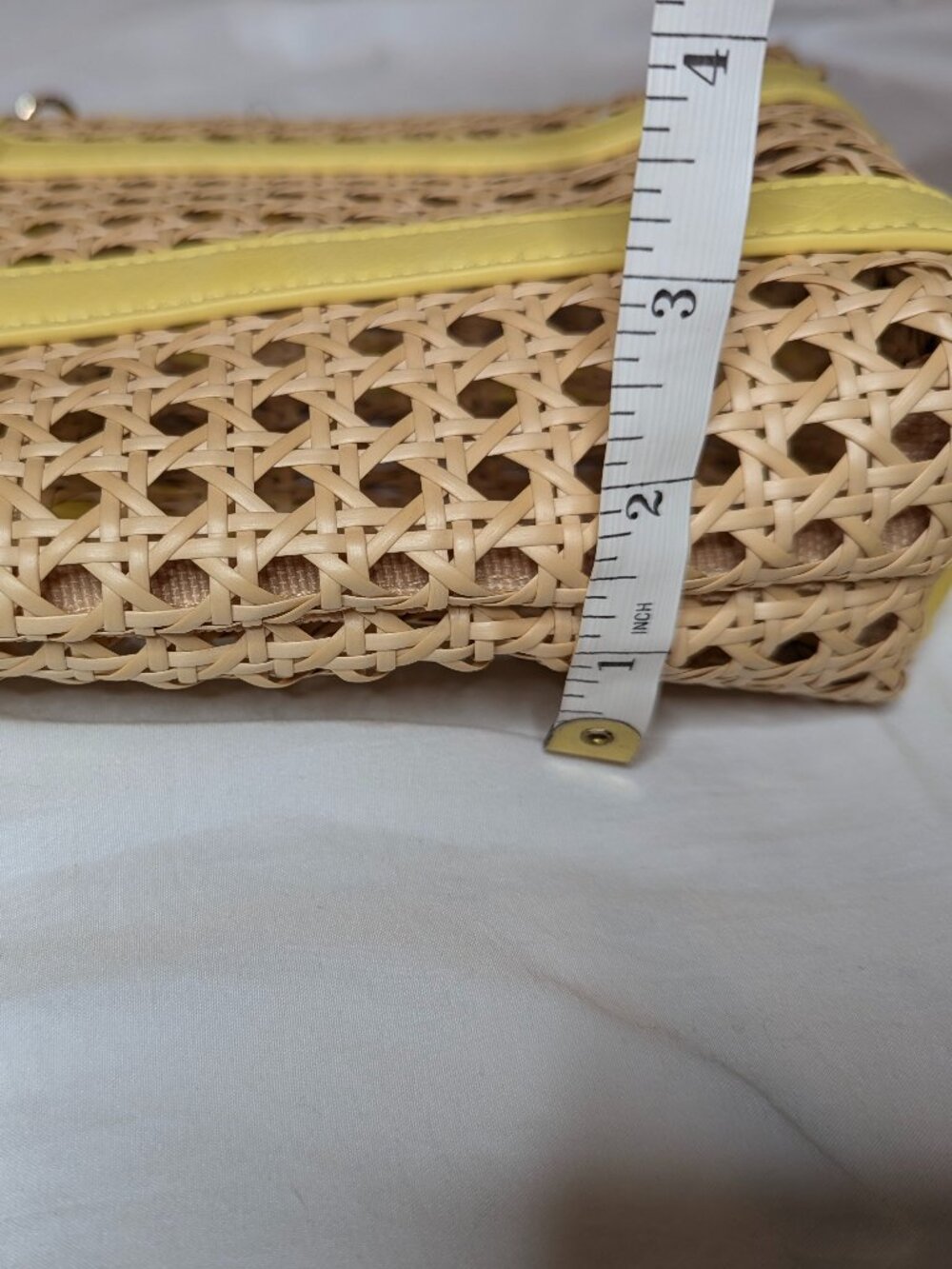 Universal Thread Mini Rattan Tote Bag – Yellow - Picture 4 of 5